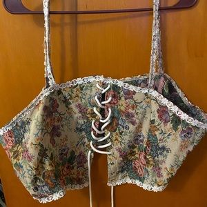 Vintage Floral Corset Shirt